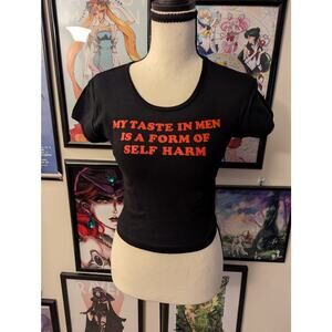 Slyted Taste in Men Babydoll Crop Top Sz M